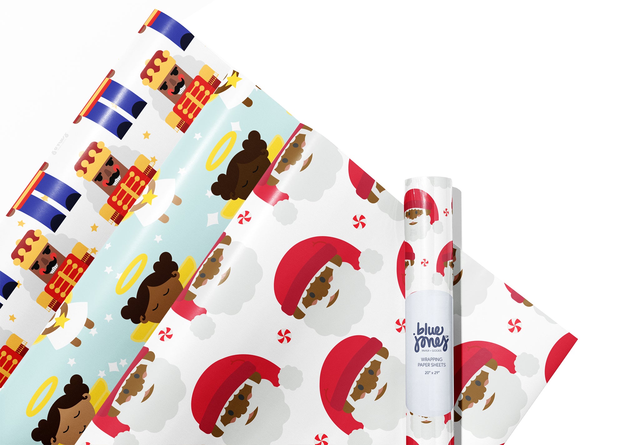 A Chestnut Black Christmas Wrapping Paper (Blue) – Chestnut