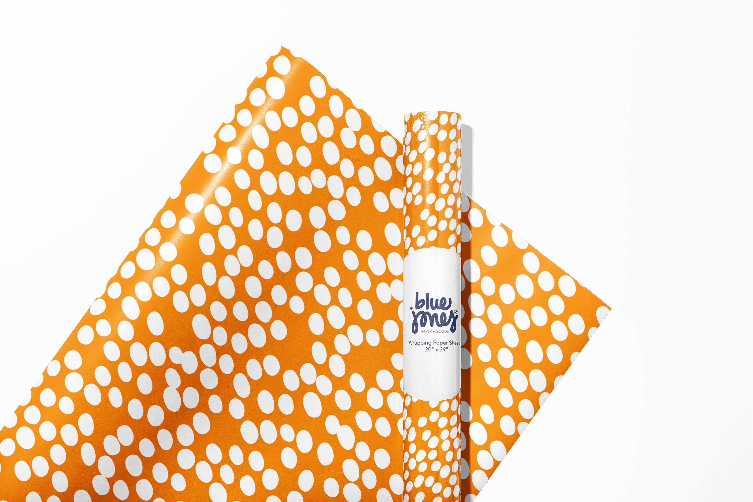 Orange Groovy Check — Wrapping Paper — Grown Wild Paper Co.