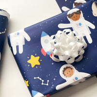 African American Space Astronaut Wrapping Paper