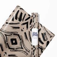 Neutral and Black Abstract Wrapping Paper
