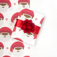 African American Santa Claus Christmas Wrapping Paper