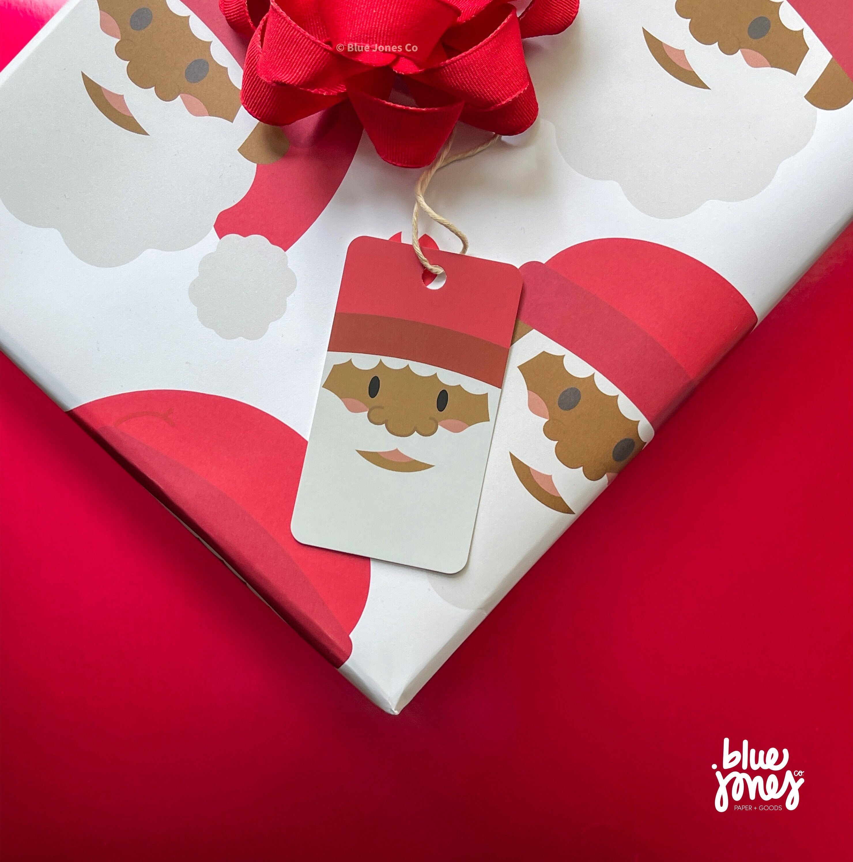 Black Santa Wrapping Paper Roll, Cute Santa Gift Wrap Roll, Modern Santa  Claus Wrapping Paper, St Nick Dark Wrapping Paper, Christmas Santa 