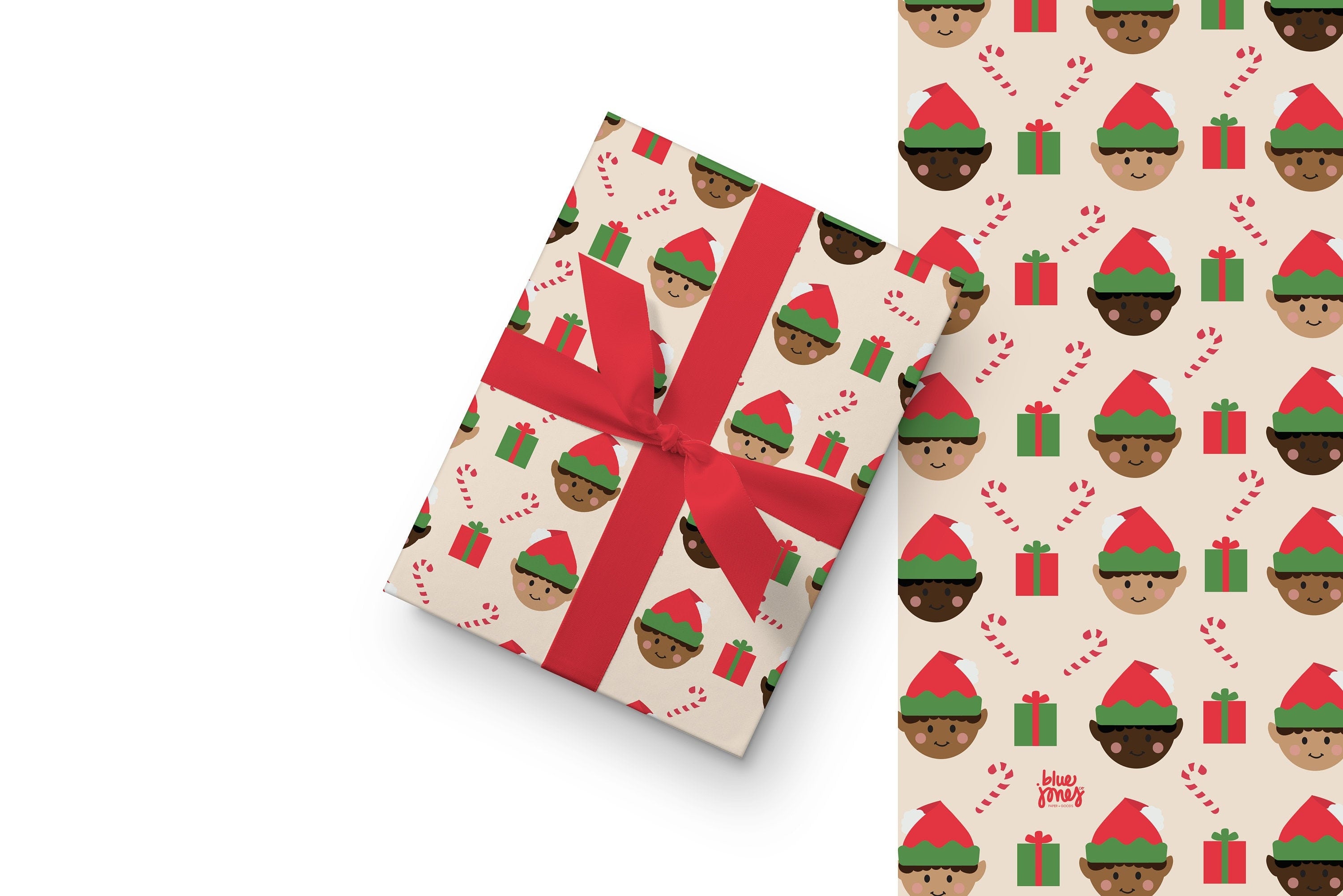 African American Santa Claus Christmas Wrapping Paper – Blue Jones Co.