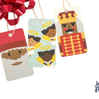 African American Christmas Gift Tag Set