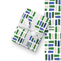 Blue Green Pattern Wrapping Paper