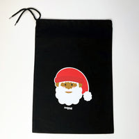 Black Santa Reusable Holiday Gift Bag