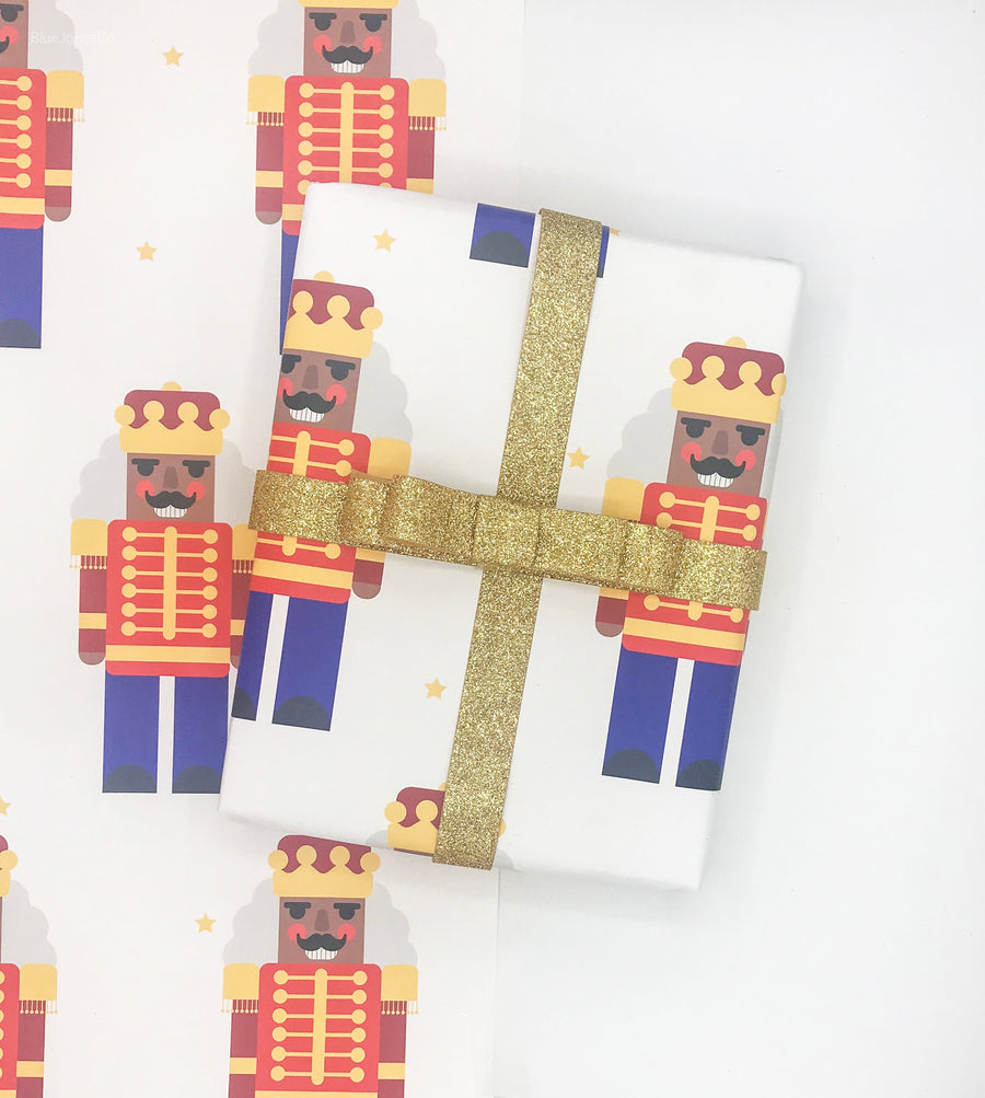 African American Nutcracker Christmas Wrapping Paper