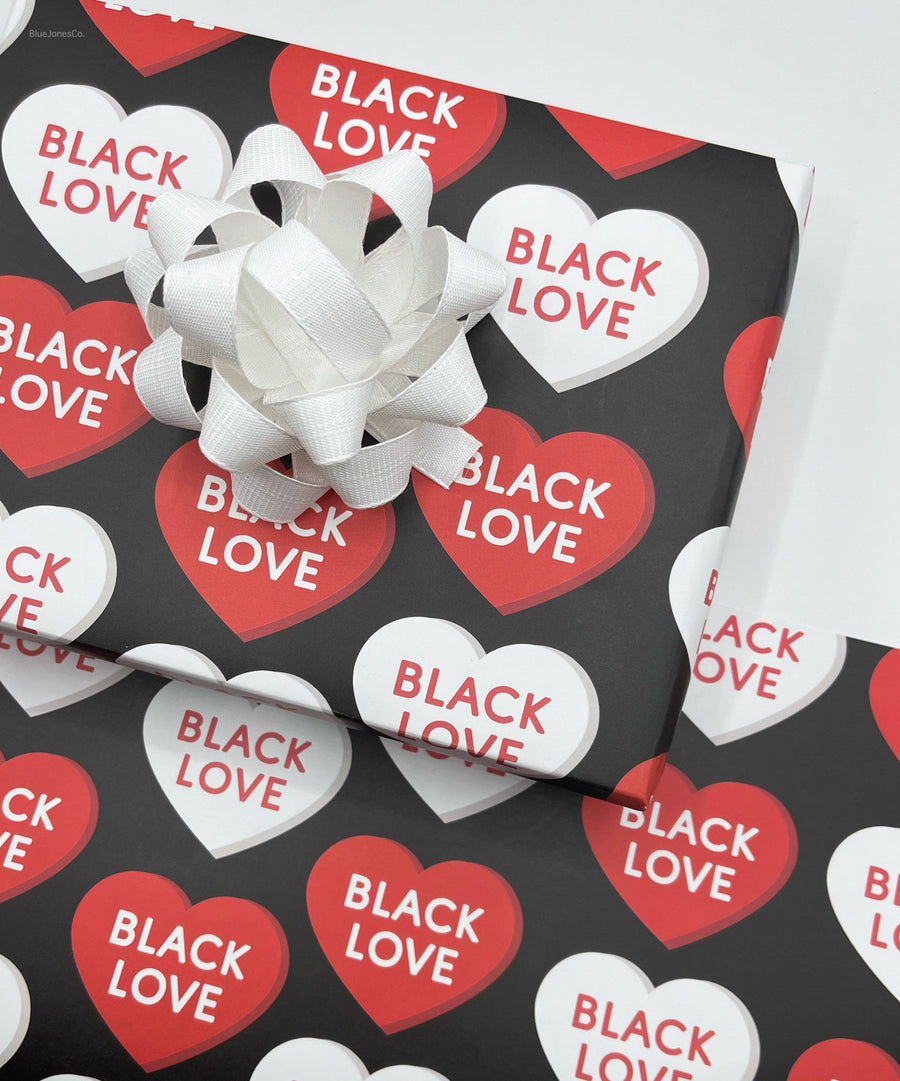 African American Black Love Wrapping Paper